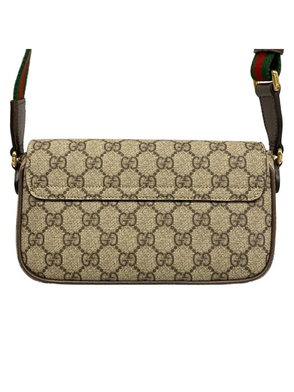 Gucci Shoulder Bag Ophidia Beige Dark Brown Multi Leather - Picture 3 of 15